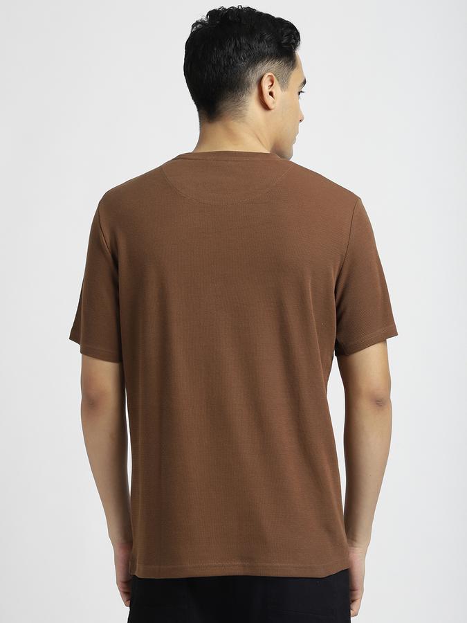 Men Cotton Regular Fit Crew Neck Solid T-shirt