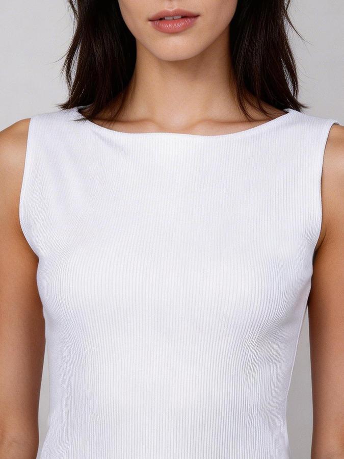 R&B White Solid Women Regular fit Top 