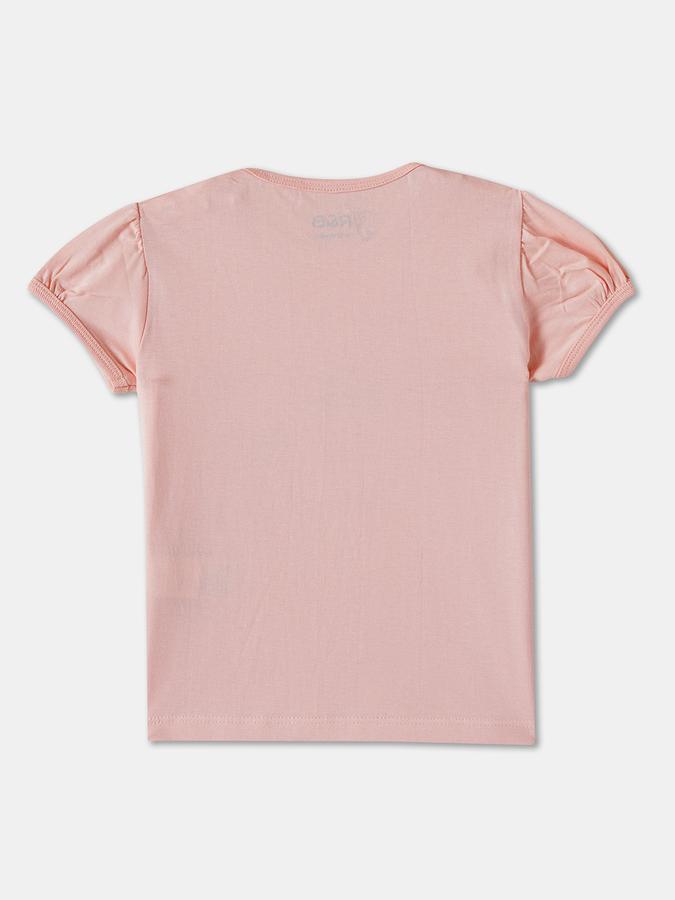 R&B Baby Girls Graphic Print Pure Cotton Regular T Shirt image number 1