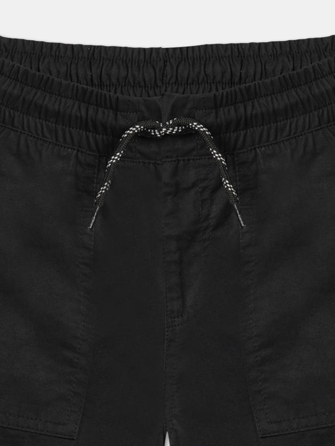 Boys Cotton Relaxed Fit Elastic Waist Clean Hem Shorts