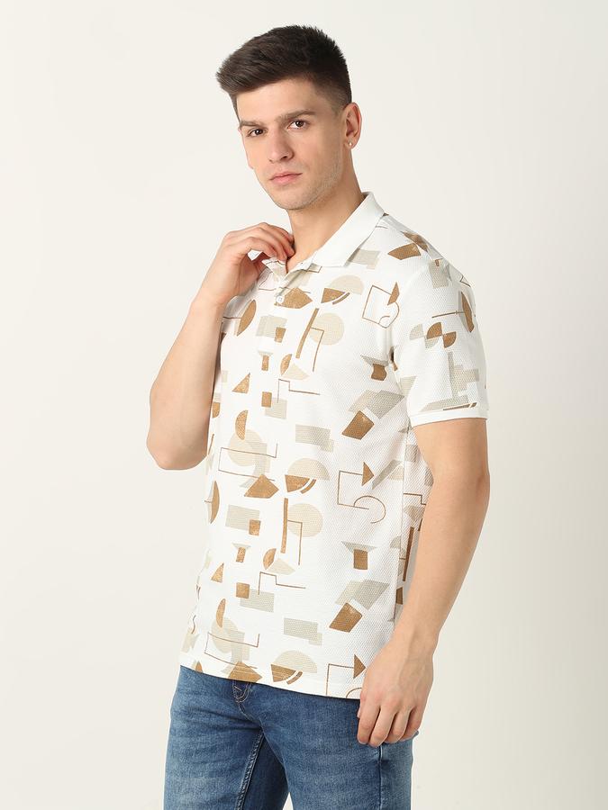 Men Printed Regular Fit Polo T-Shirt image number 1