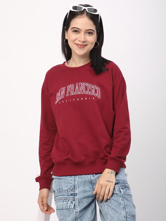 Full Sleeve Graphic Print Women Sweatshirt