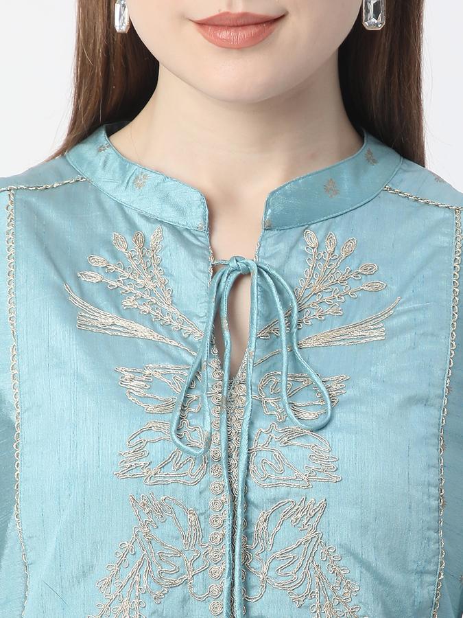 Women Viscose Embroidered A-Line Ethnic Dress