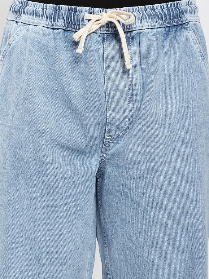 Men Cotton Loose Fit Mid Rise Clean Look Jeans