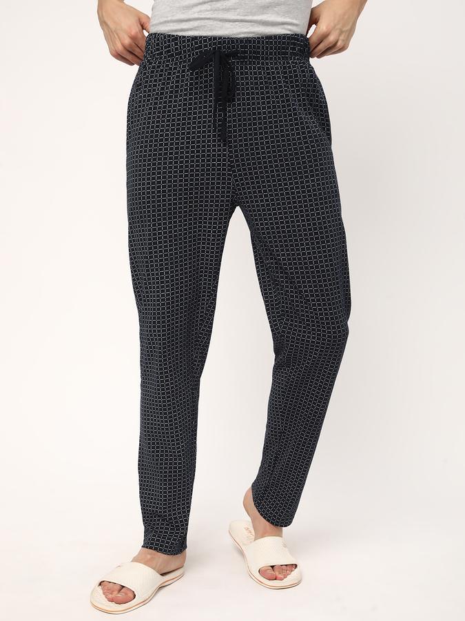 Men Checked Straight Fit Track Pants