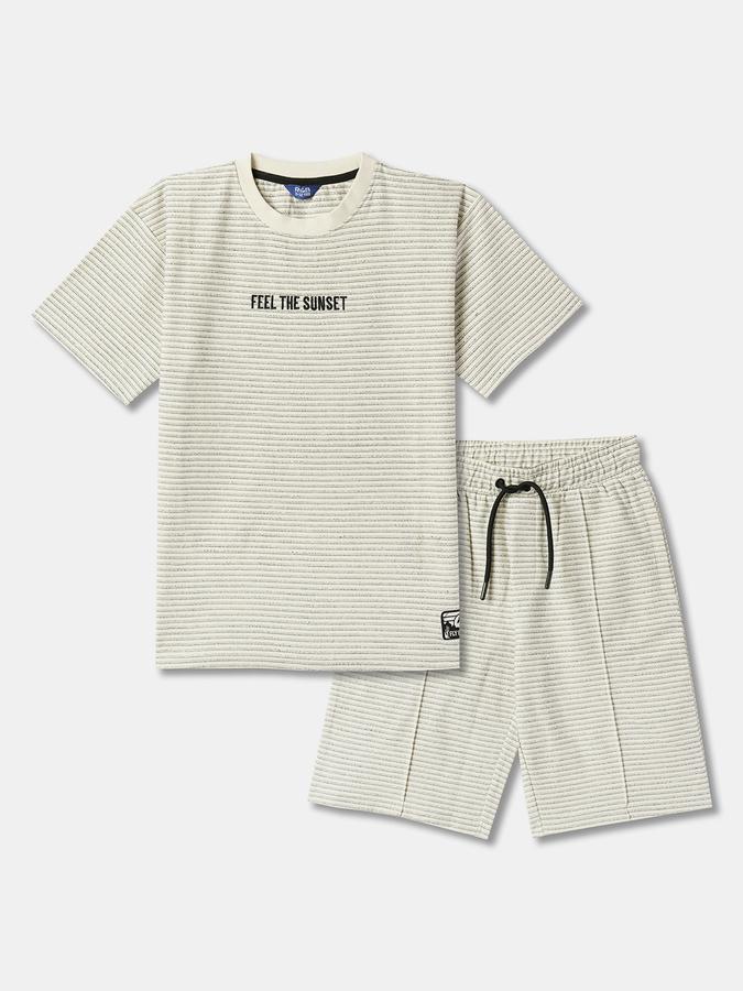 Boys Striped T-Shirt & Shorts Set image number 0