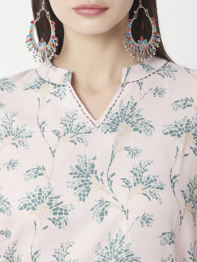 Women Floral Print A-line Kurta image number 3