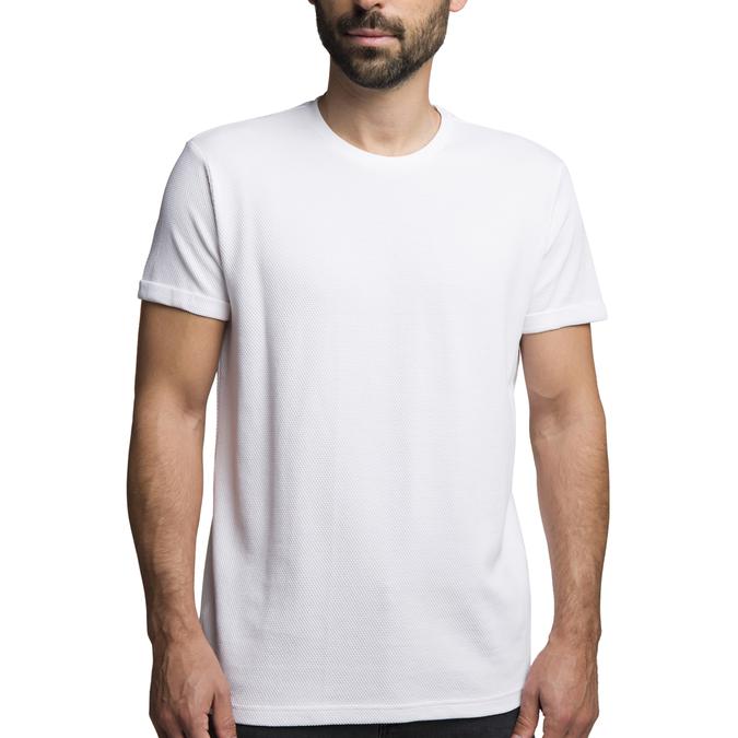 R&B Round Neck White T-Shirt image number 3