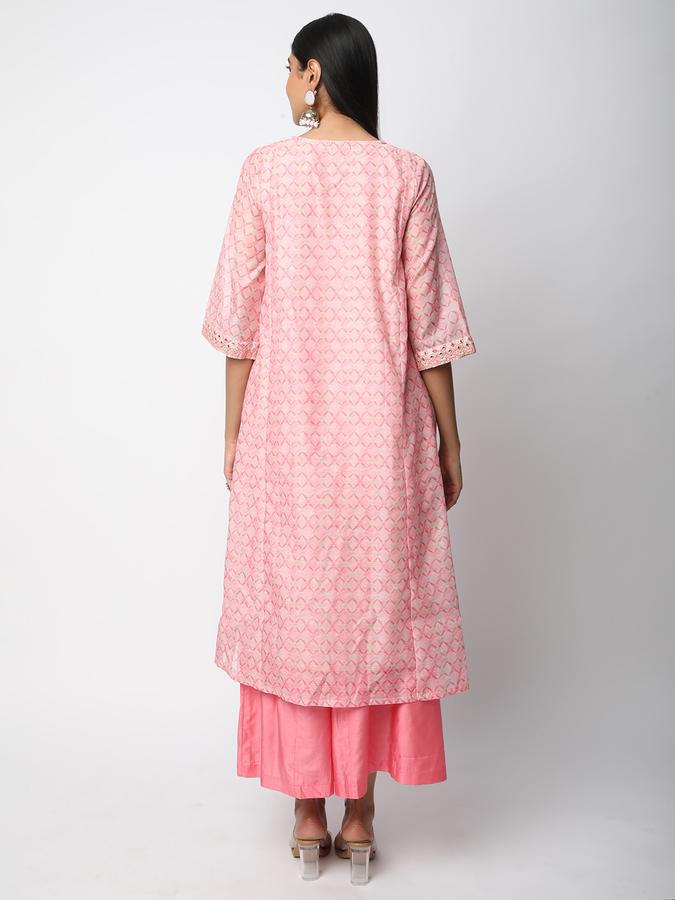 Women Viscose Relaxed Fit V Neck Embroidered Kurta