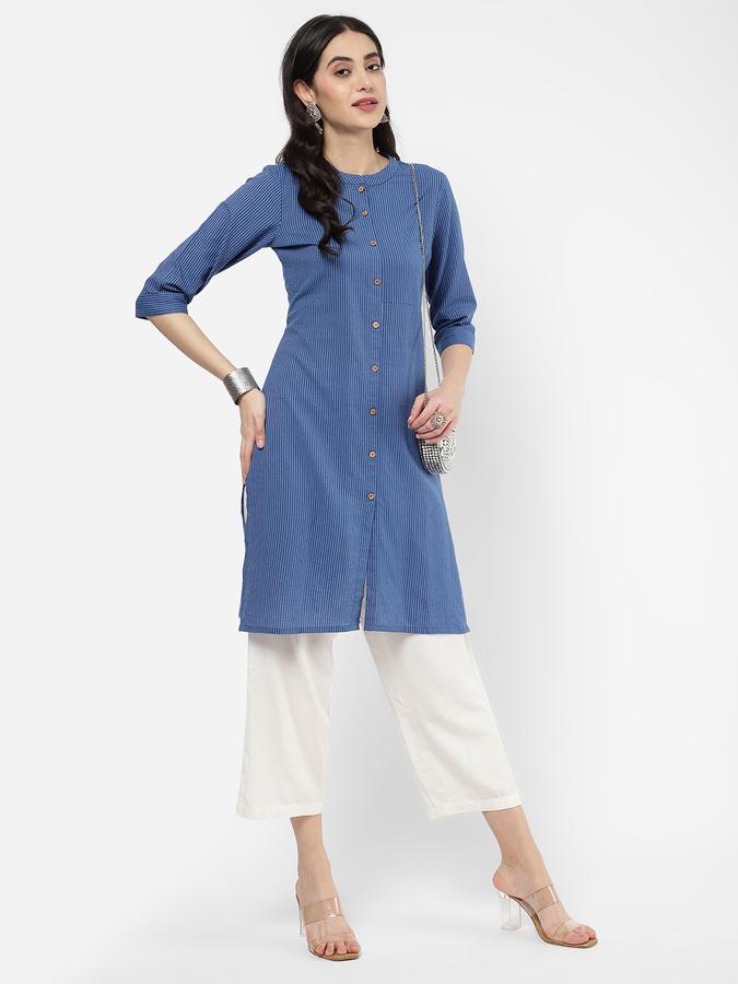 R&B Teal Women Kurtas image number 1