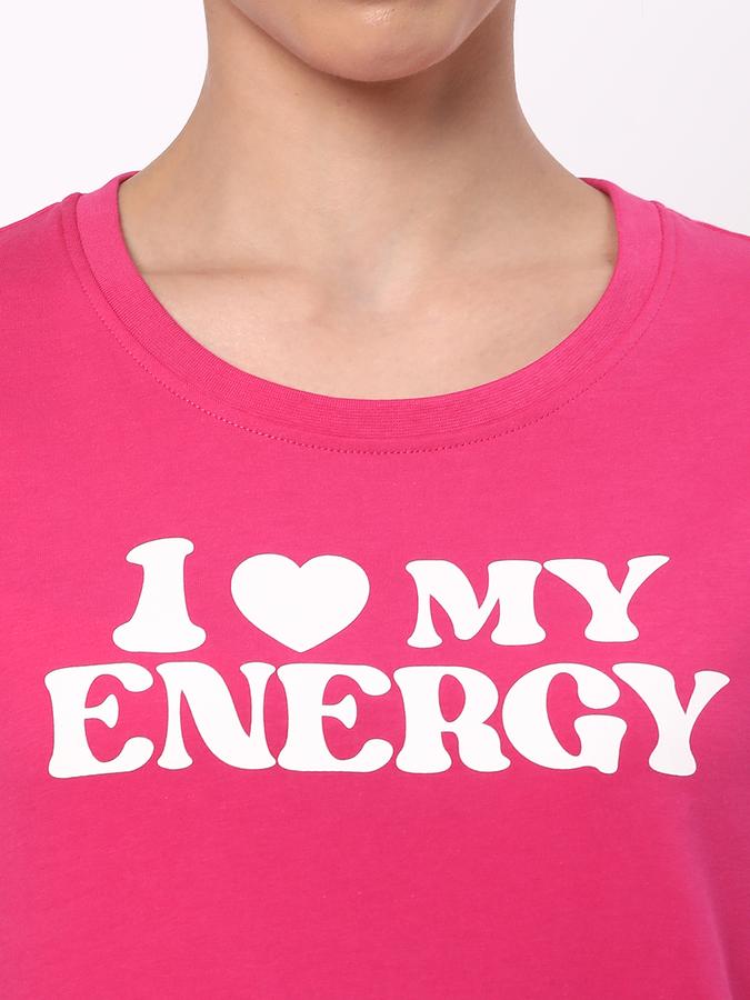 Women Cotton Regular Fit Crew Neck Graphic T-shirt