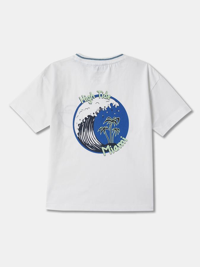 Boys Embroidered Regular Fit Crew-Neck T-Shirt image number 1
