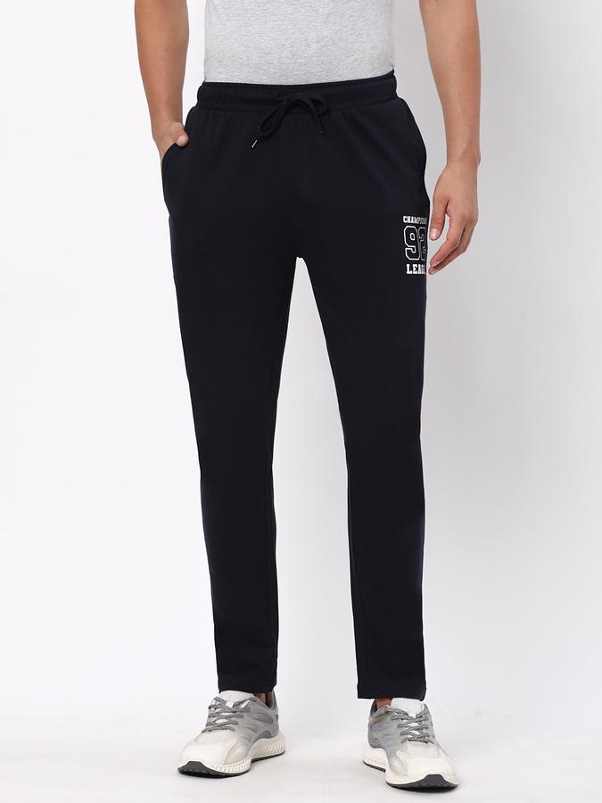 Men Typographic Print Joggers with Drawstring Waist image number 0
