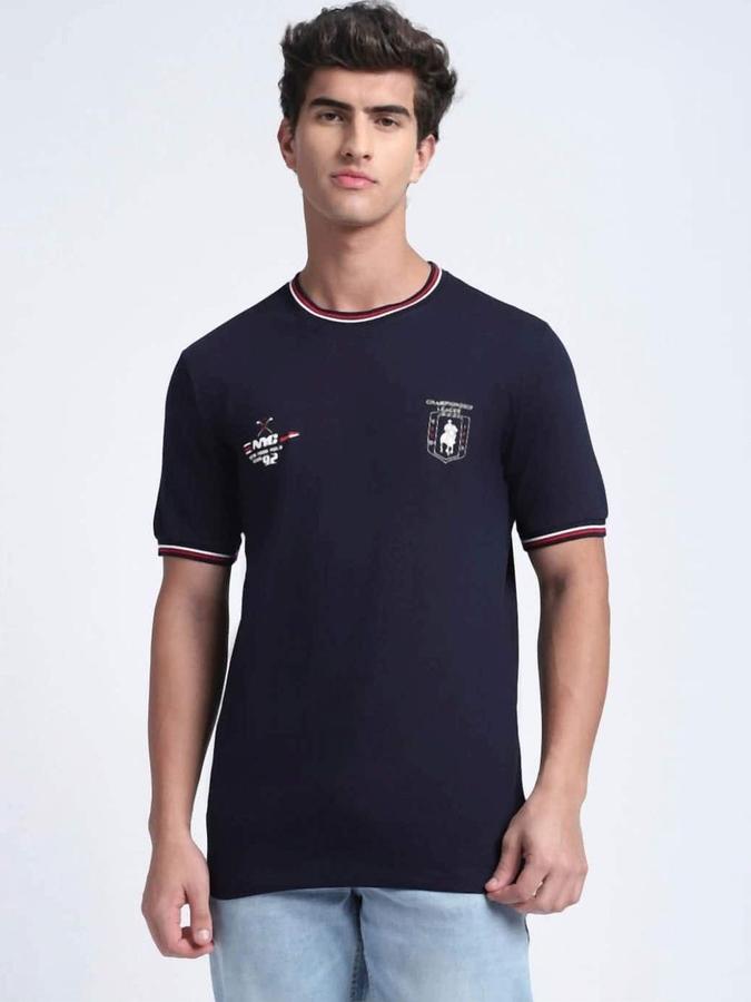 Men Cotton Regular Fit Crew Neck Graphic T-shirt