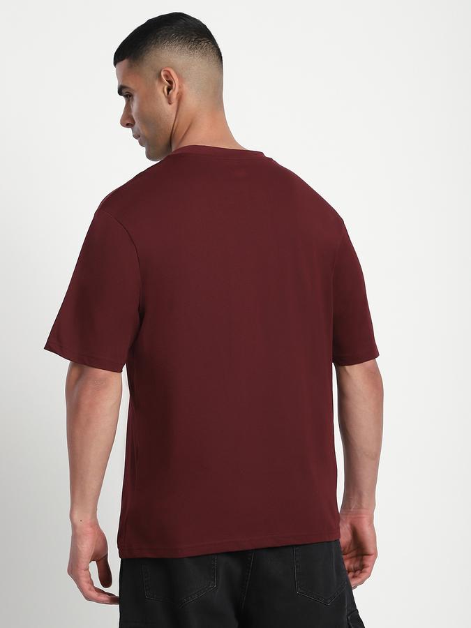 Men Cotton Relaxed Fit Crew Neck Typographic T-shirt