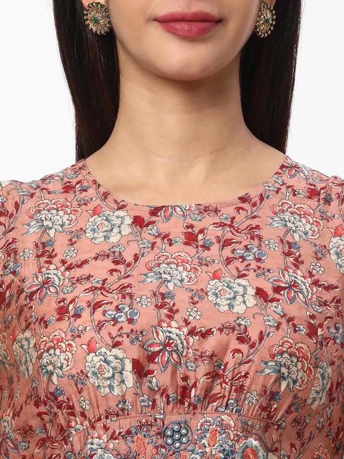 Women Floral Print A-Line Kurta image number 3