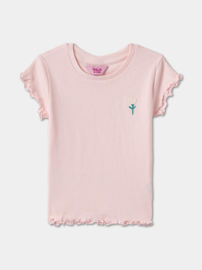 Baby Girls Printed Pure Cotton Regular T Shirt image number 2