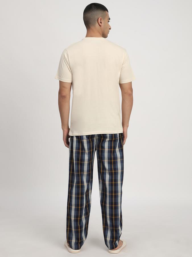 Men Cotton Regular Fit Crew Neck Graphic Shirt