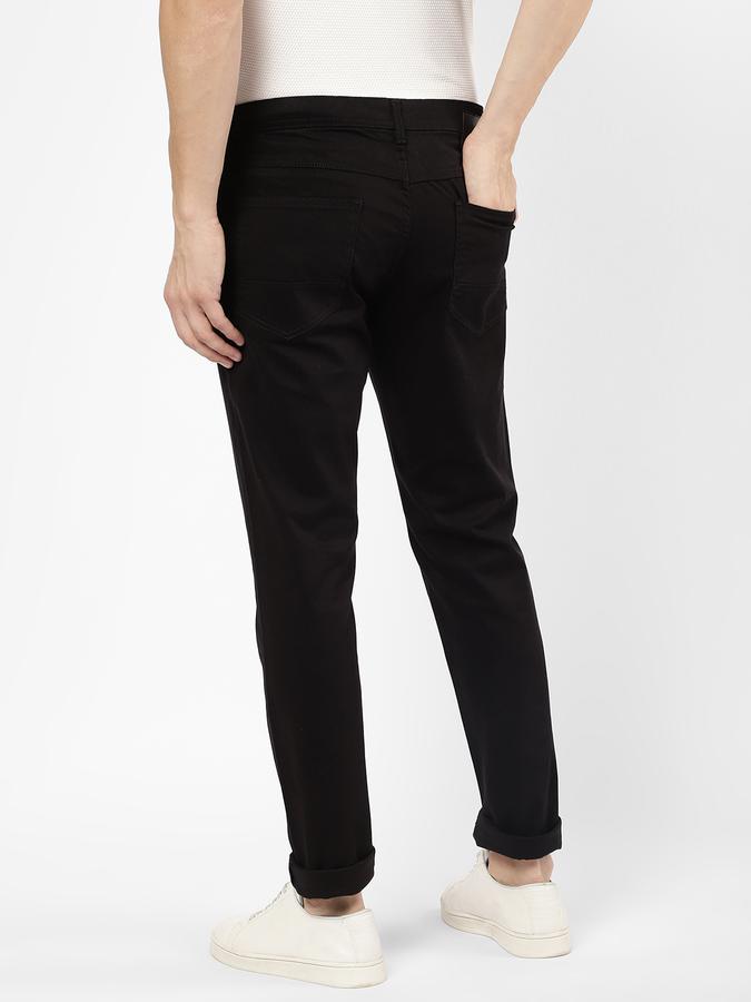 R&B Men Black Casual Trousers image number 2