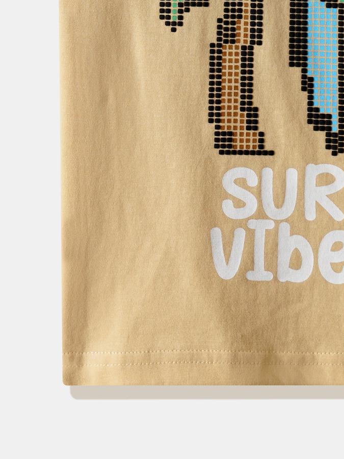 Boys Cotton Regular Fit Crew Neck Graphic T-shirt