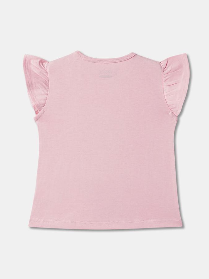 Girls Typographic Print Regular Fit T-Shirt image number 1