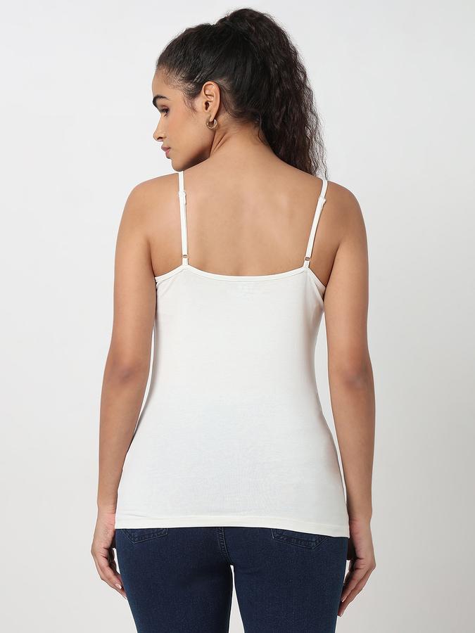 Women Cotton Slim Fit Scoop Neck Solid Camisole