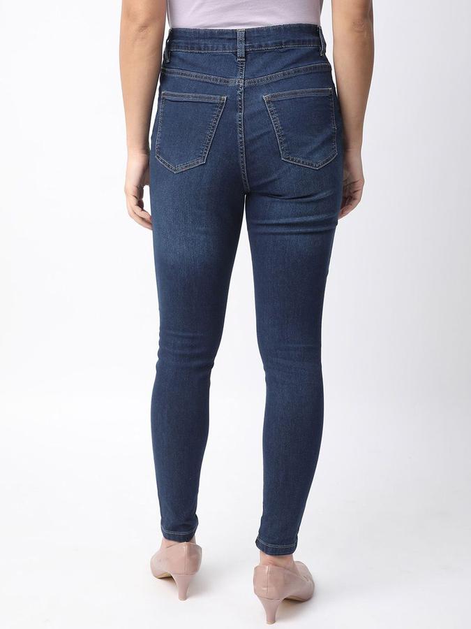 R&B Women Dark Blue Skinny Fit Mid-Rise Jeans