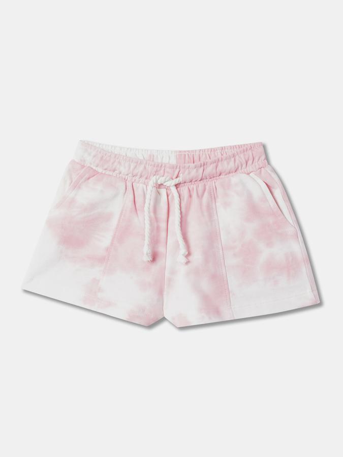 Girls Cotton Tie Dye T-Shirt And Shorts Set