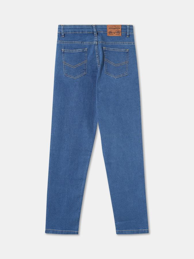 Boys Relaxed Fit Mid Rise Solid Jeans