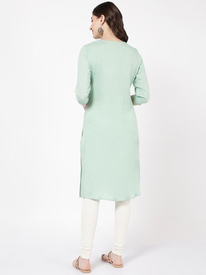 Women Printed Straight Kurta image number 3
