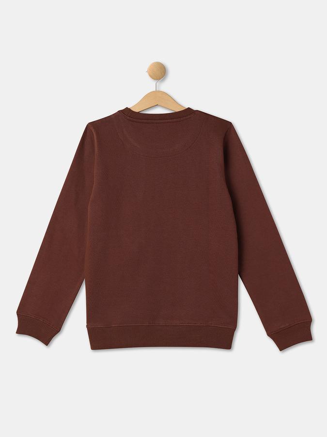 Girls Cotton Regular Fit Crew Neck Graphic Sweatshirt