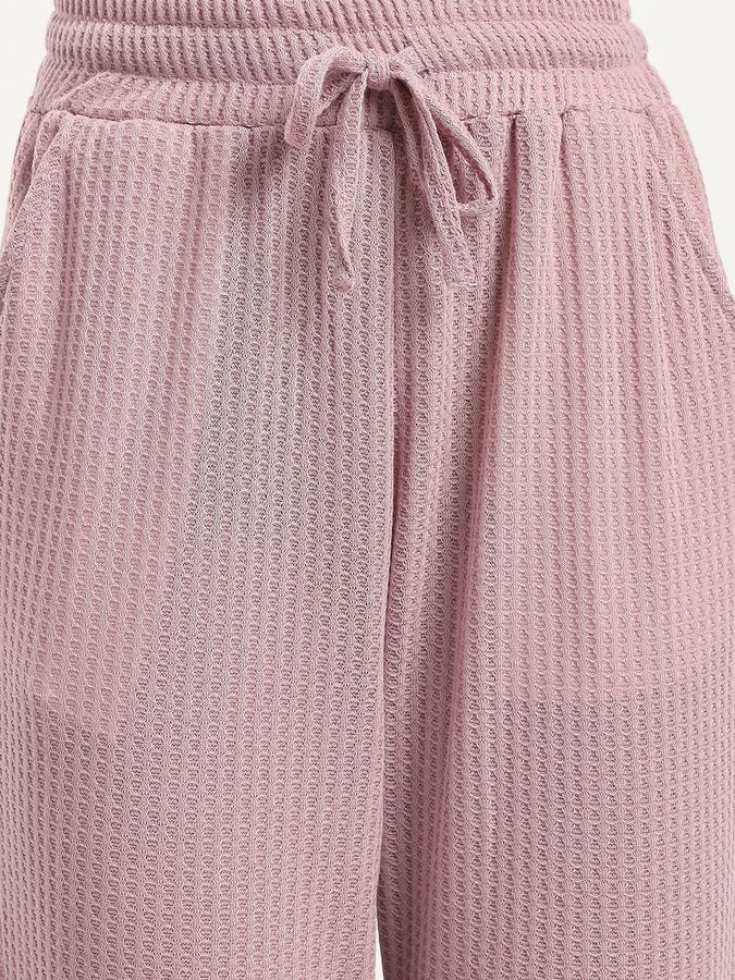 Women Polyester Blend Regular Fit Drawstring Solid Joggers