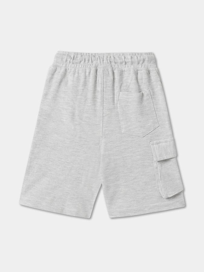 Boys Cotton Relaxed Fit Drawstring Waist Clean Hem Shorts