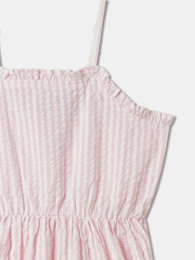 Girls Stripes Casual Dress image number 2