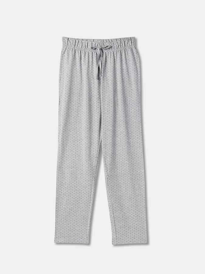 Men Micro Print Straight Track Pants image number 0