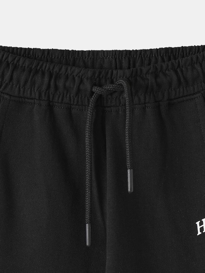 Girls Cotton Regular Fit Drawstring Waist Cuffed Hem Joggers