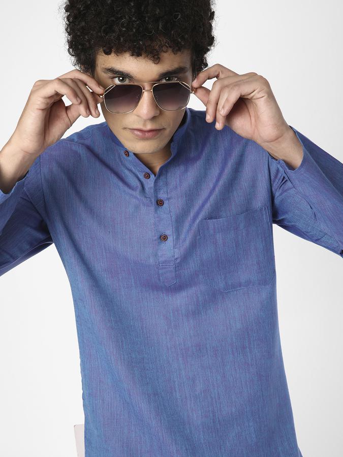 R&B Men Blue Kurtas image number 0