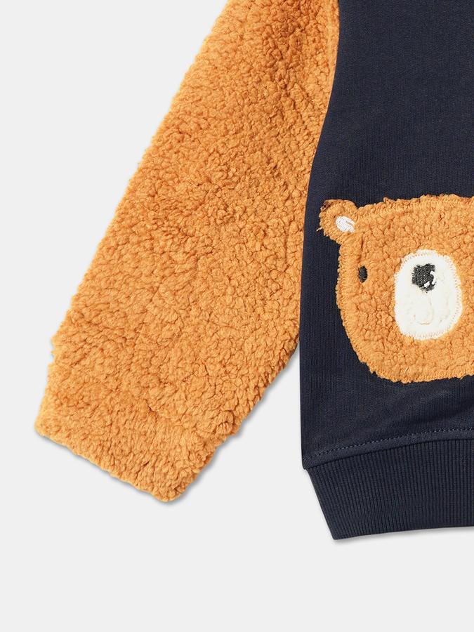 Boys Teddy Applique Hooded Jacket image number 3