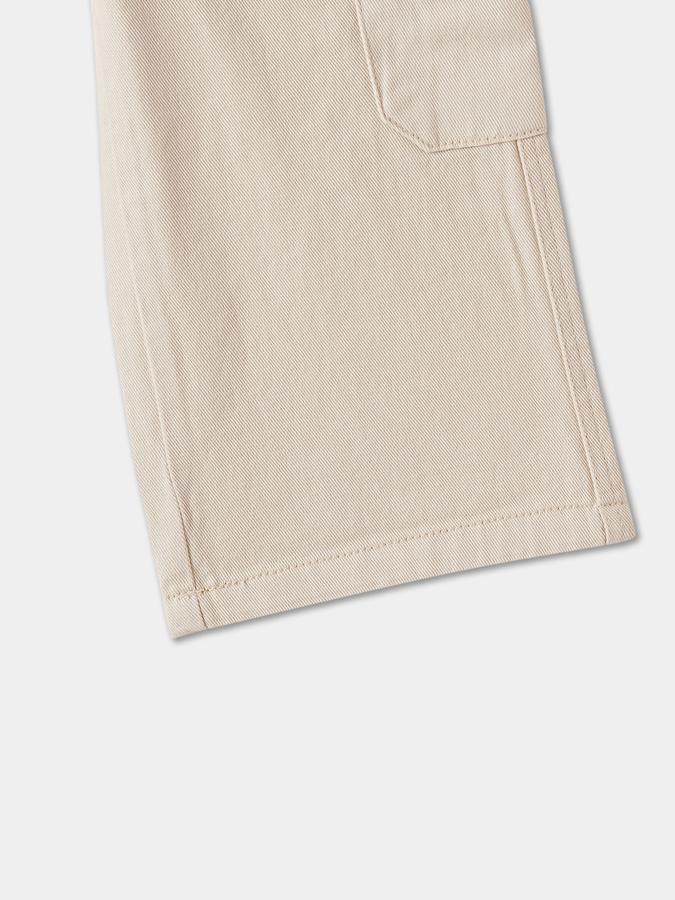 Solid Cargo Pants with Button Closure image number 2