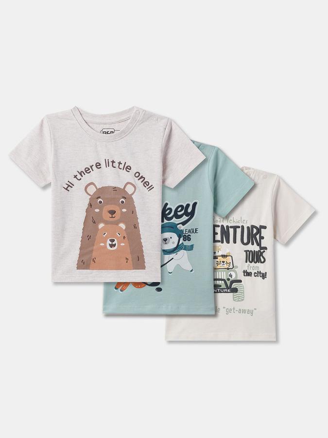 Baby Boys Graphic Print Pure Cotton Regular T Shirt 