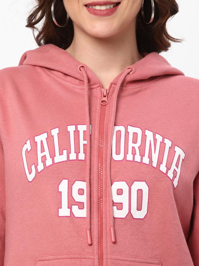 Women Typographic Print Hoodie image number 3