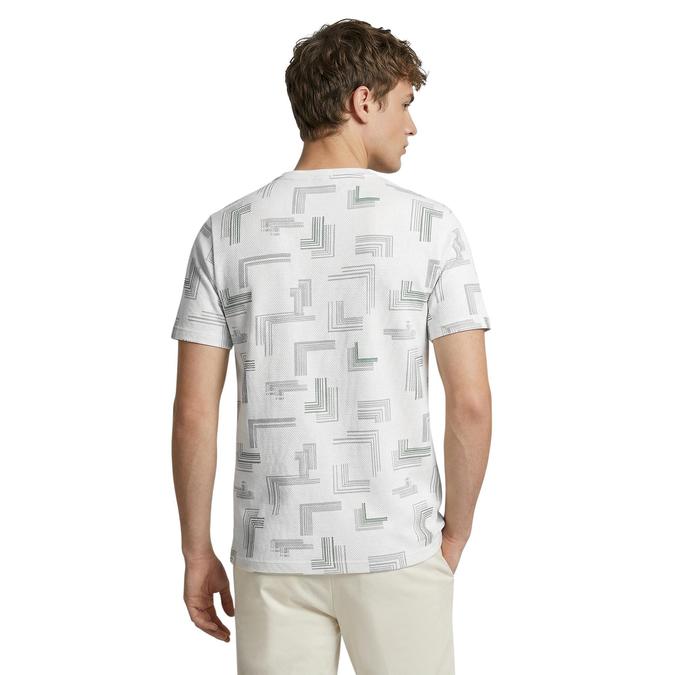 R&B Men White Cotton Printed Round Neck T-Shirt