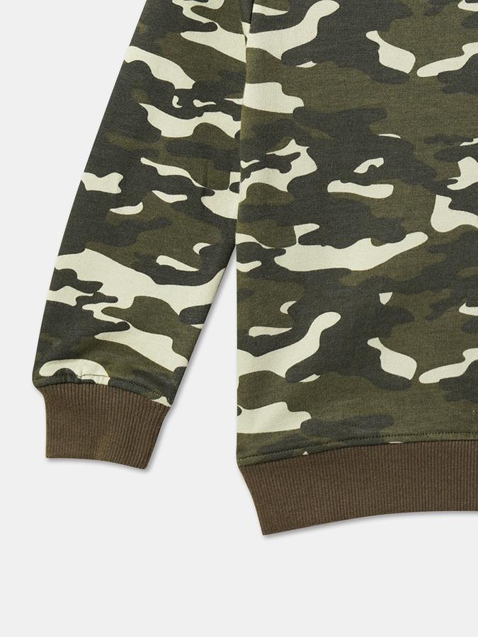 Boys Cotton Regular Fit Crew Neck Printed Sweatshirt