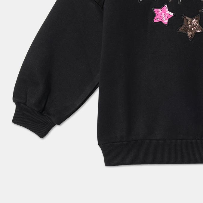 Girls Cotton Regular Fit Crew Neck Graphic Sweatshirt