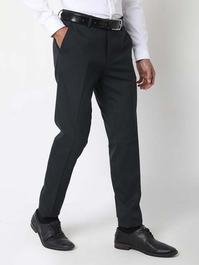 Men Flat-Front Slim Fit Trousers data-index=