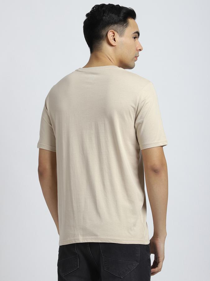 Men Cotton Regular Fit Crew Neck Solid T-shirt