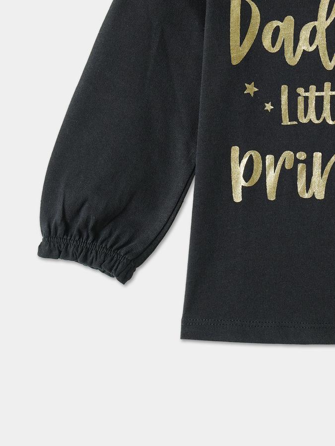 Girls Cotton Regular Fit Round Neck Graphic T-shirt