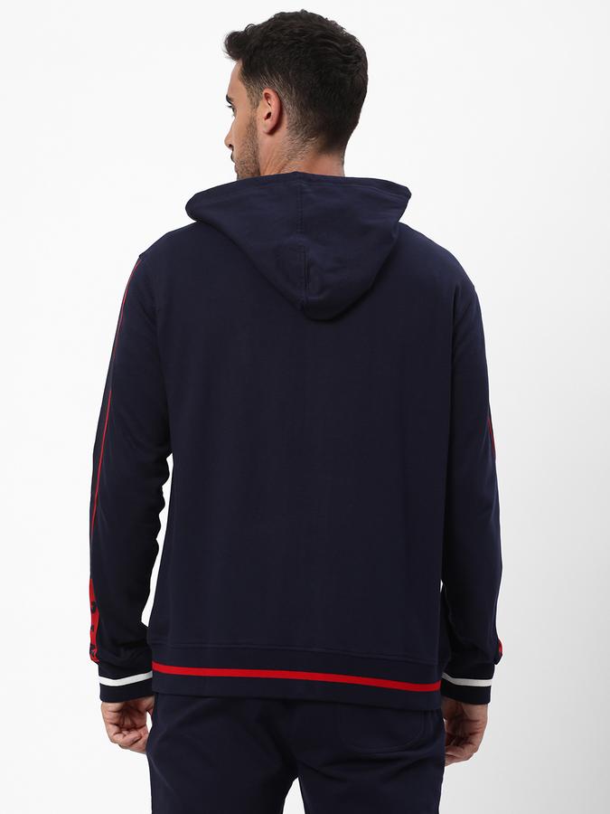 Men Cotton Regular Fit Hooded Jacket