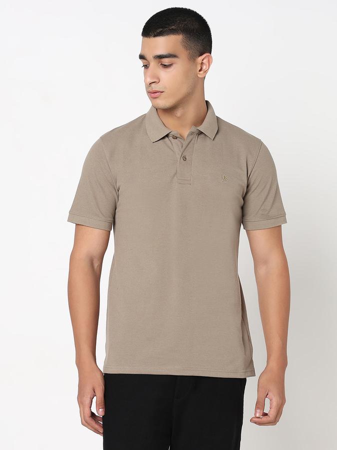 MENS Short Sleeves SOLID POLO WITH DTM EMBROIDERY- DRY FIT image number 1
