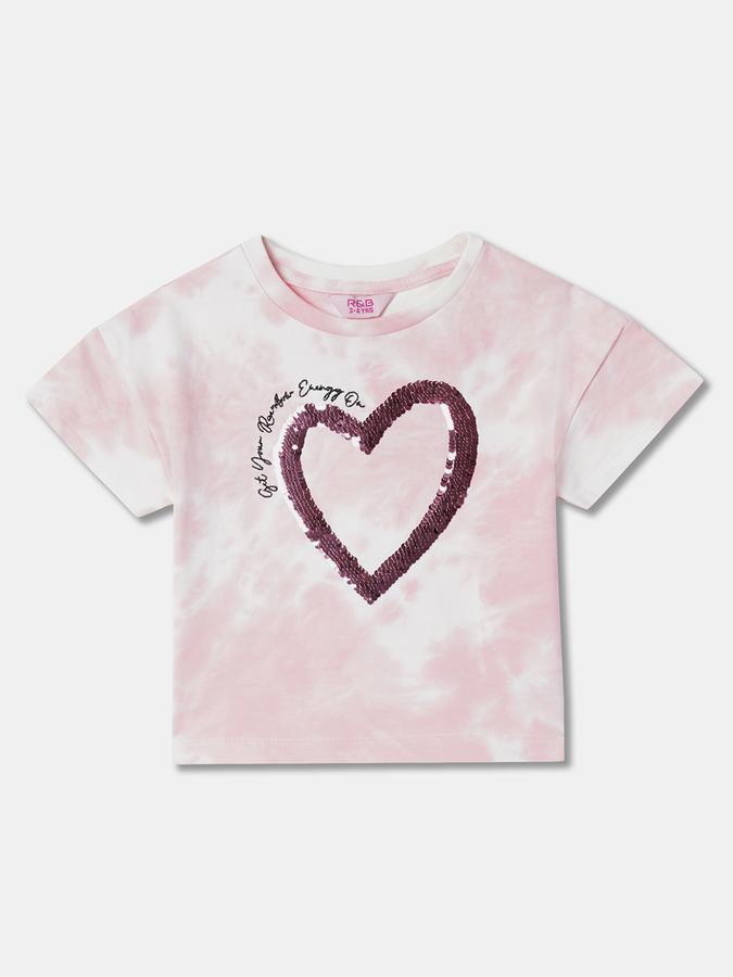 Girls Cotton Tie Dye T-Shirt And Shorts Set